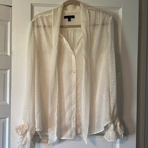 Ivory Sheer Banana Republic Blouse